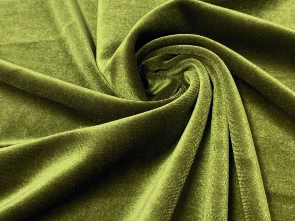 Stretch Velvet - Green 1 – Fabricville