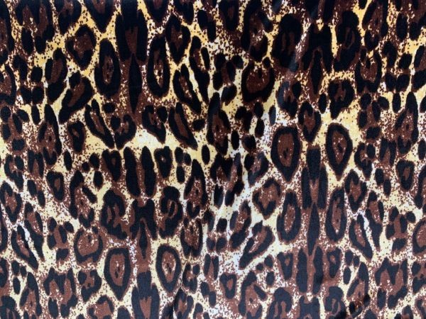 Large Leopard Stretch Velvet