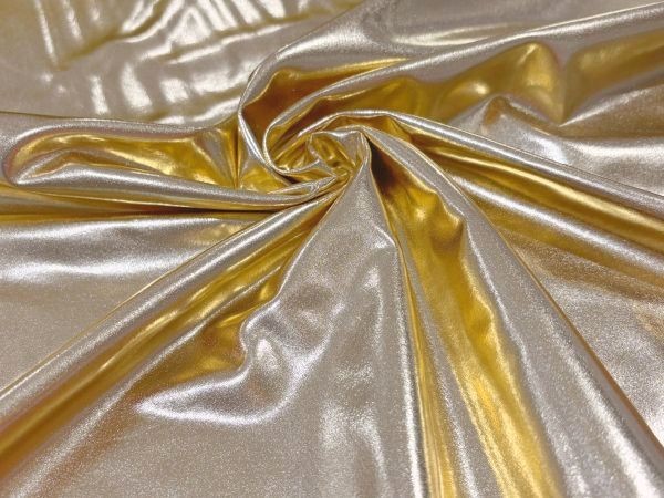 Liquid Foil Gold Spandex