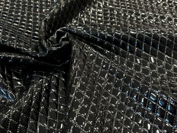 Quilted Stretch Vinyl Black