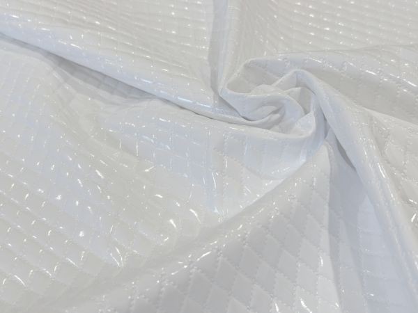 Quilted Stretch Vinyl White