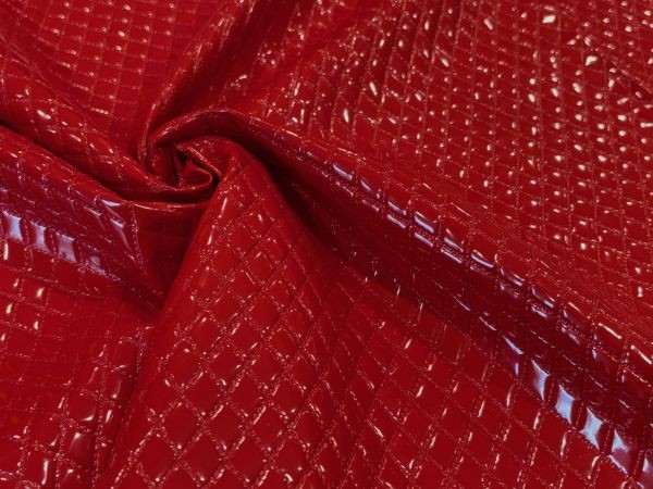 Quilted Stretch Vinyl Red